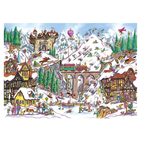 Puzzle 1000 pièces : Armand Foster : Station de ski - Gibsons-G6192