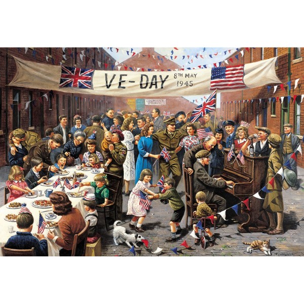 Puzzle 250 pièces XXL : VE Day - Gibsons-G2705