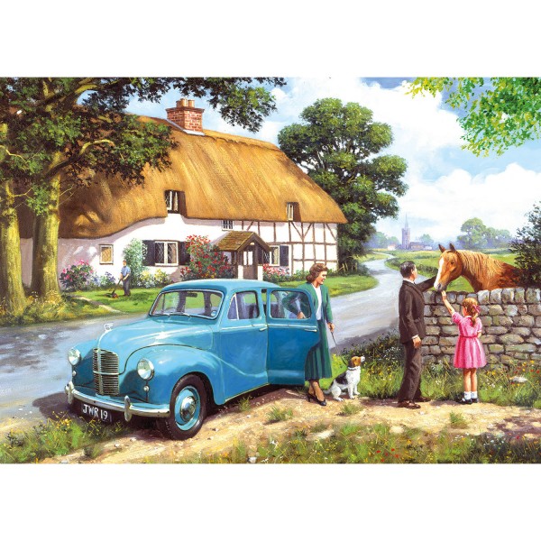 Puzzle 4 x 500 pièces : Voiture - Gibsons-G5034