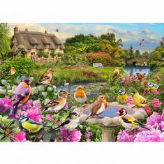Puzzle 1000 pièces : Chant d'oiseau au bord du ruisseau
