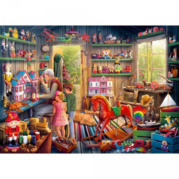 Puzzle 1000 pièces : L'atelier du fabricant de jouets, Eduard - Gibsons-G6249