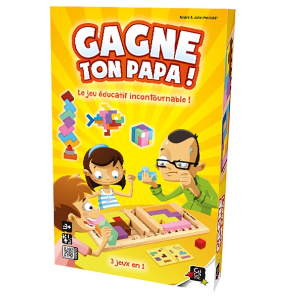 Gagne ton Papa et le cube Houdini 3 jeux en 1 : 18 pièces - Gigamic-KATGA