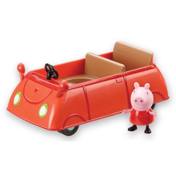 Figurine Peppa Pig et véhicule : La voiture - Giochi-PPC15-1