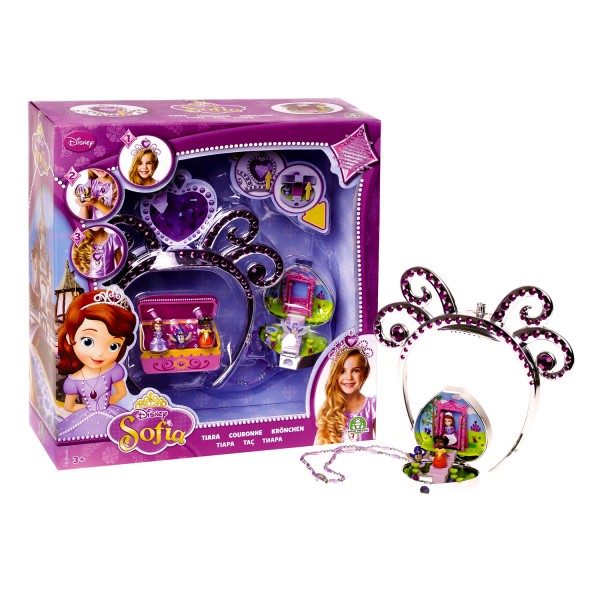 Bijoux Princesse Sofia : Couronne et collier avec mini figurines - Giochi-5822