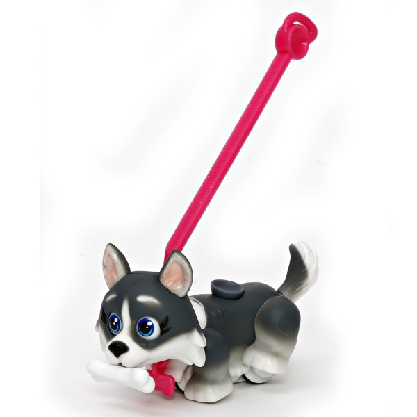 Figurine Pet Parade : 1 chien avec os et laisse : Husky - Giochi-1720-Husky
