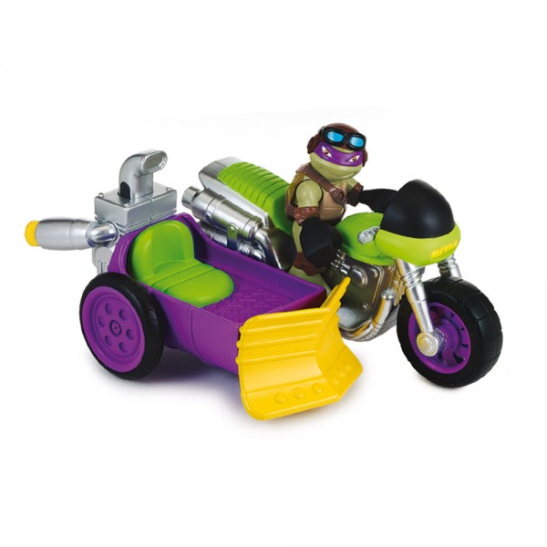 Figurine Tortues Ninja + Véhicule Half-Shell Heroes : Rippin Rider with biker Donatello - Giochi-6726-3