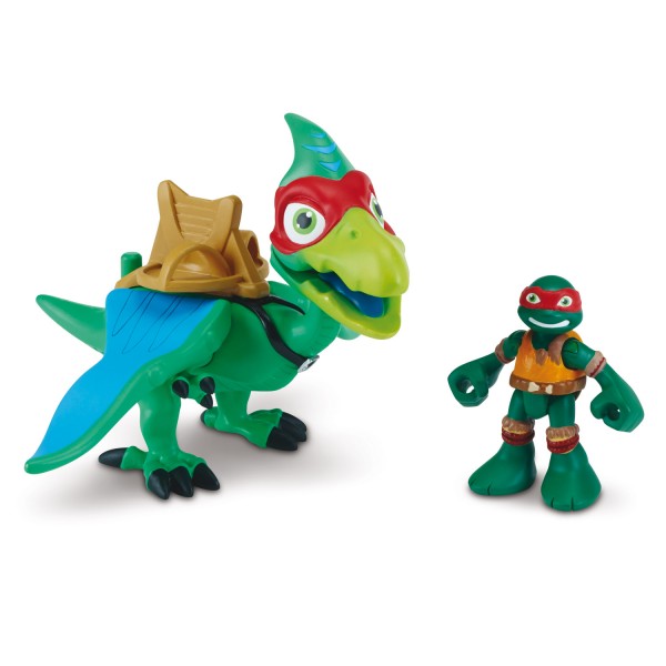 Figurine Tortues Ninja Half-Shell Heroes : Pterodactyl et Raphael - Giochi-TUH03-1