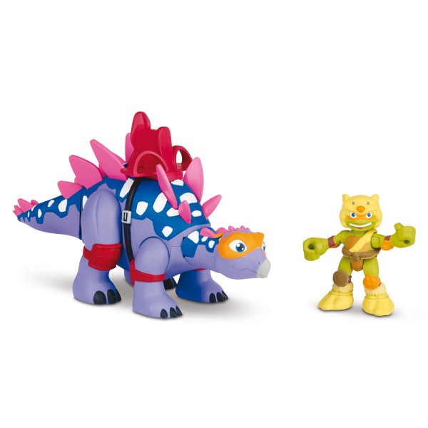Figurine Tortues Ninja Half-Shell Heroes : Stegosaure et Michelangelo - Giochi-TUH03-2