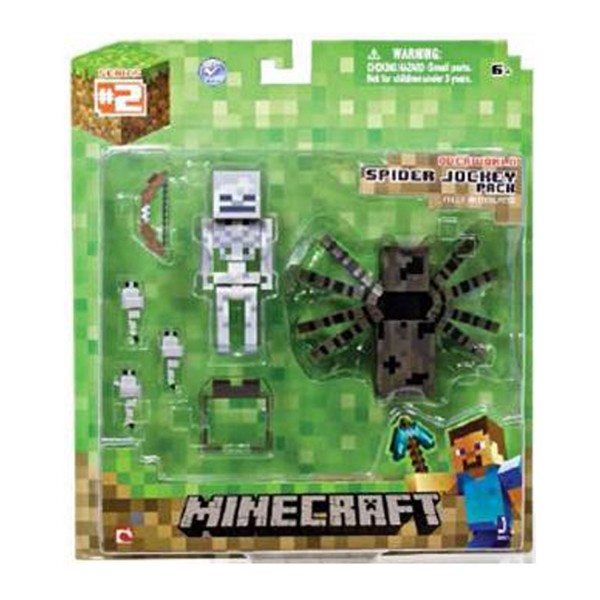 Figurines Minecraft : Coffret Squelette et araignée - Giochi-2435