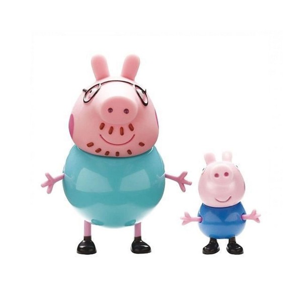 Figurines Peppa Pig : Papa Pig et Georges - Giochi-4968-2