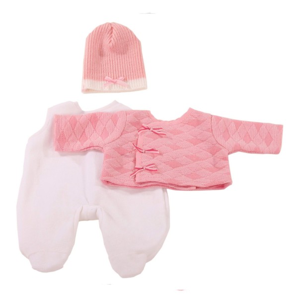 Vêtement pour poupée de 30 à 33 cm : Ensemble de nuit avec bonnet rose - Gotz-3402592