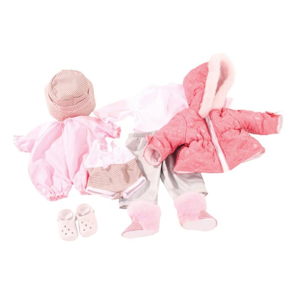 Vêtement pour poupée de 42 à 46 cm : Deux ensembles rose et argent - Gotz-3402623