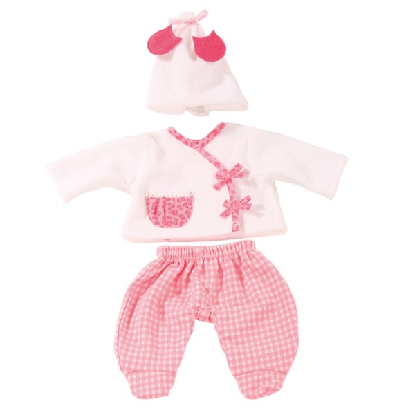 Vêtement pour poupée de 42 à 46 cm : Ensemble de nuit avec bonnet blanc - Gotz-3402589