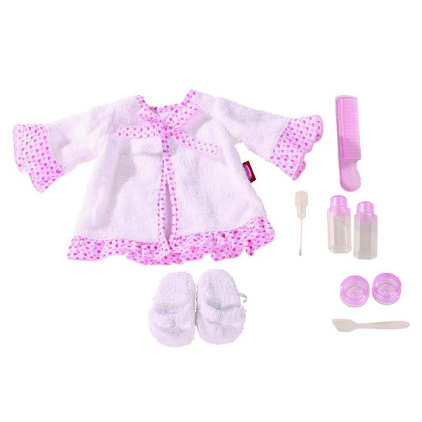 Vêtement pour poupée de 42 à 46 cm : Peignoir avec chaussures et accessoires - Gotz-3402196