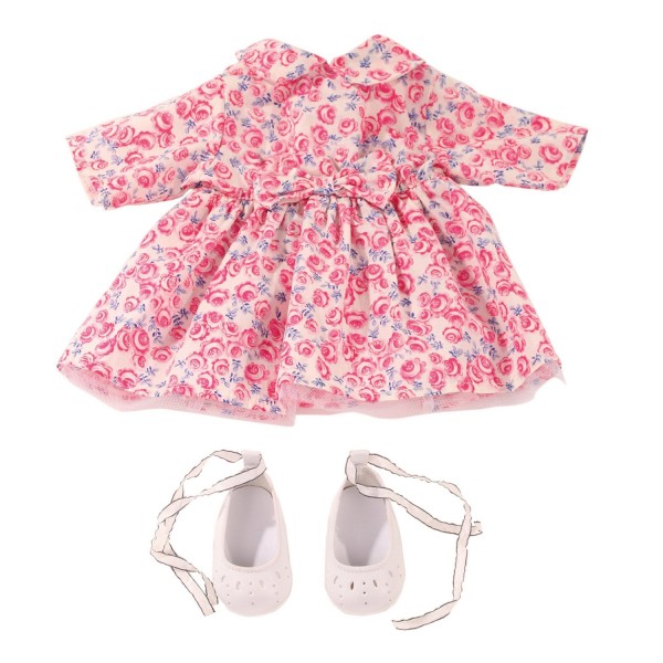 Vêtement pour poupée de 42 à 46 cm : Robe à fleurs et chaussures blanches - Gotz-3402581