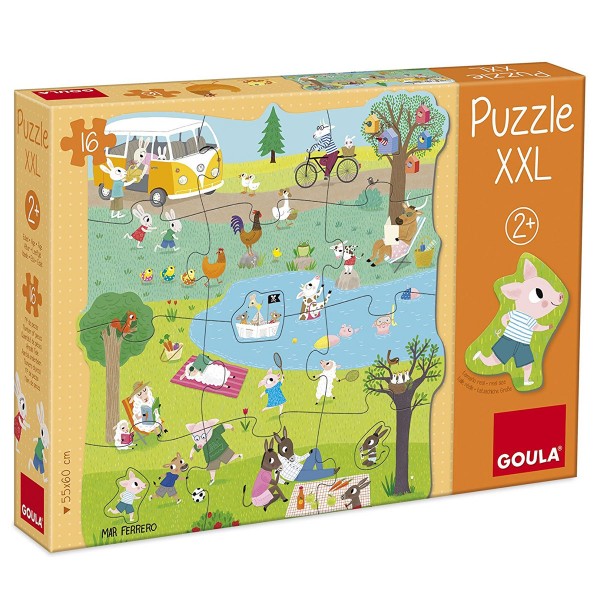 Puzzle XXL 16 pièces : Une journée à la campagne - Diset-Goula-53427
