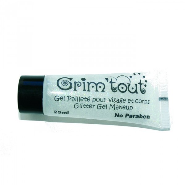 Maquillage Gel pailleté pour le visage 25 ml  : Cristal - GrimTout-GT41526
