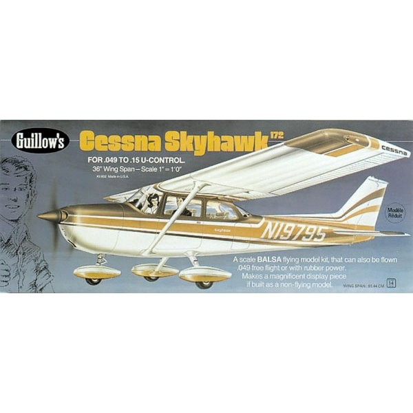 Maquette avion en bois : Cessna Skyhawk - Guillows-0280802