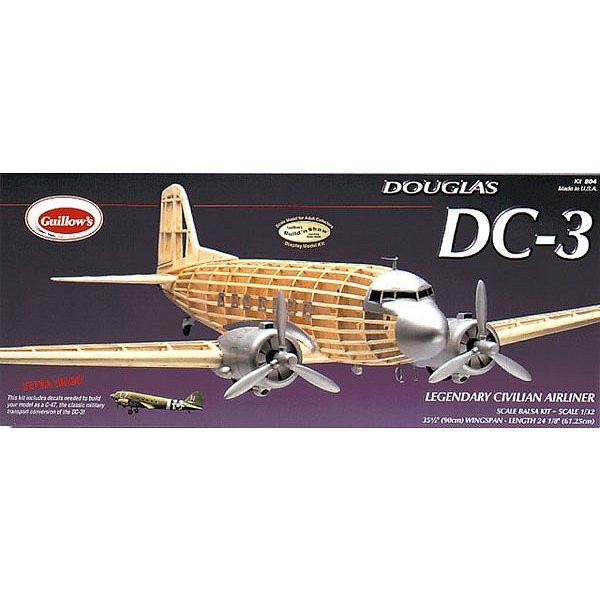 Maquette avion en bois : Douglas DC-3 - Guillows-0280804