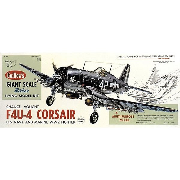 Maquette avion en bois : F4U-4 Corsair - Guillows-0281004