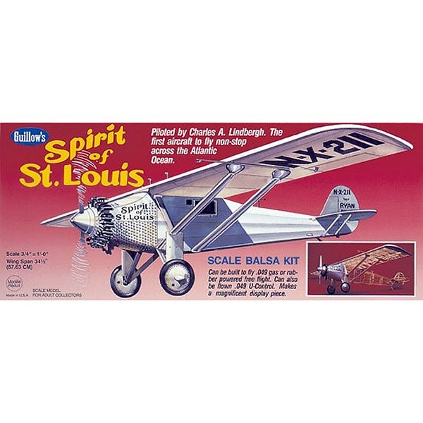 Maquette avion en bois : Spirit of St Louis - Guillows-0280807