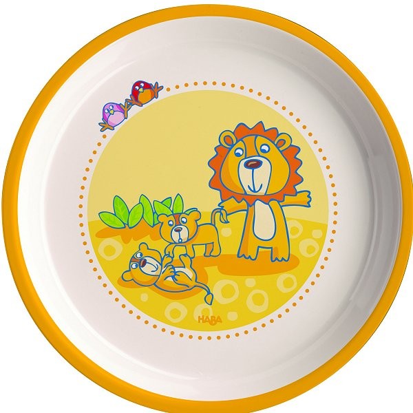 Assiette en mélamine Famille de lions : 18 cm - Haba-6665