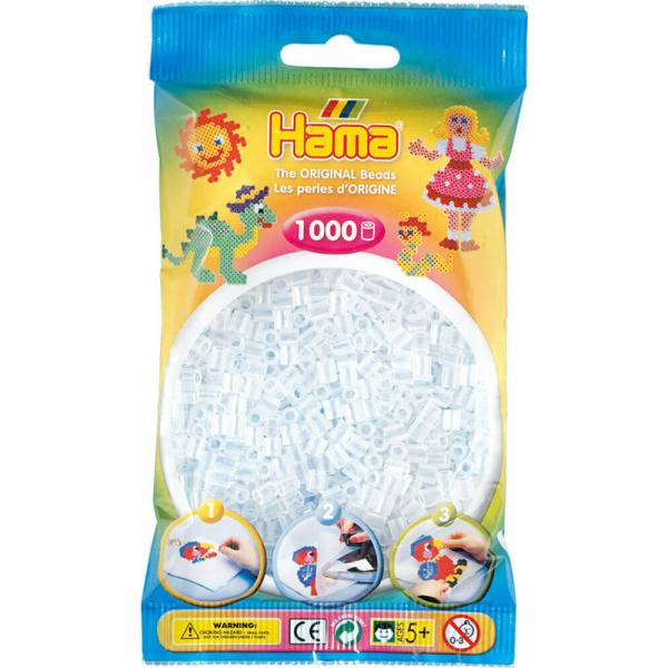 Sachet de 1000 perles Hama Midi : Transparentes - Hama-207-19