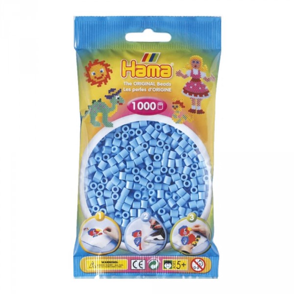 Sachet de 1000 perles à repasser Hama : Bleu - Hama-207-46