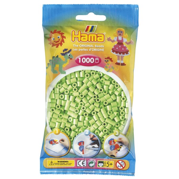 Sachet de 1000 perles à repasser Hama : Vert - Hama-207-47