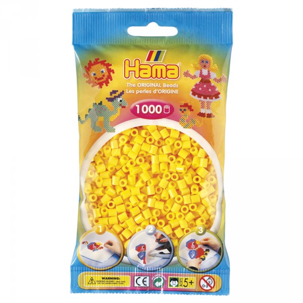 Sachet de 1000 perles Hama Midi : Jaune - Hama-207-03