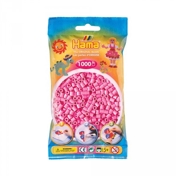 Sachet de 1000 perles Hama Midi : Rose pastel - Hama-207-48