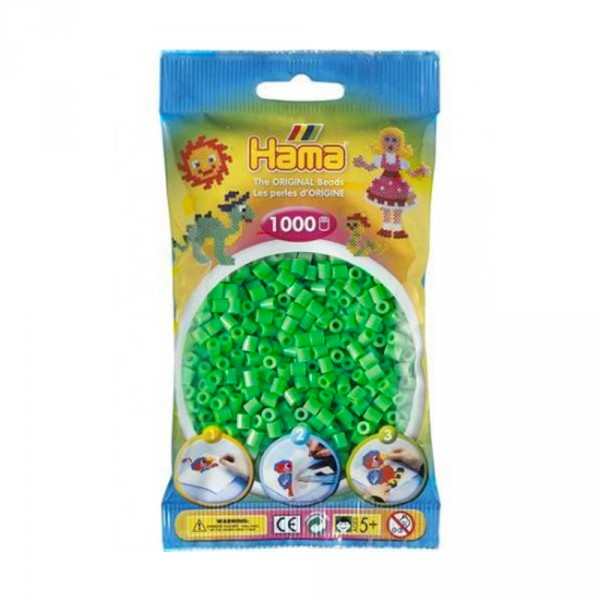 Sachet de 1000 perles Hama Midi : Vert clair - Hama-207-11