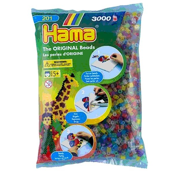 Sachet de 3000 perles Hama Midi : Transparent - Hama-201-53