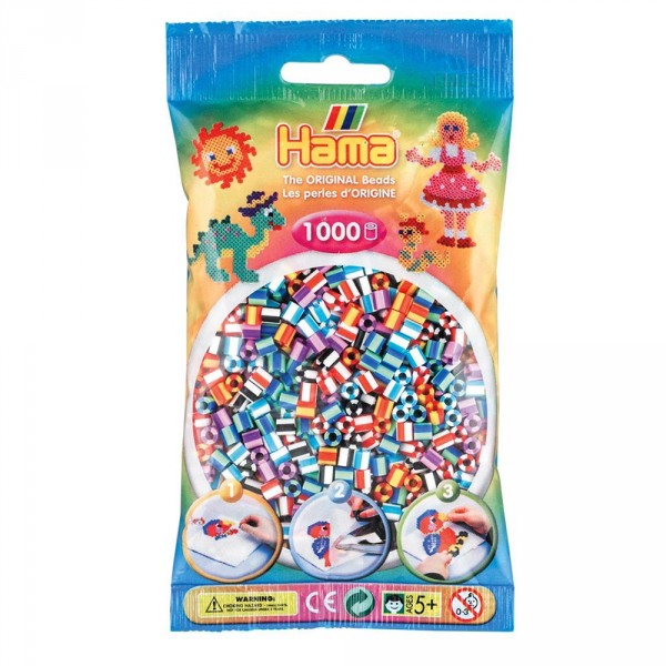 Sachet de 1000 perles Hama Midi : Perles bicolores - Hama-207-90