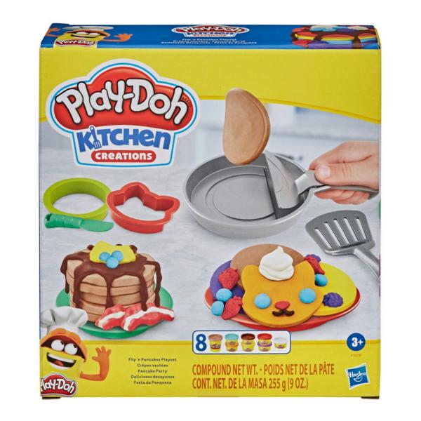 Coffret pâte à modeler Play-Doh Kitchen Créations : Crêpes sautées - Hasbro-F1279