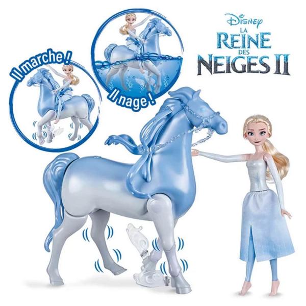 Figurines La Reine des Neiges 2 (Frozen) :  Elsa et Nokk - Marche et Nage - Hasbro-E6716