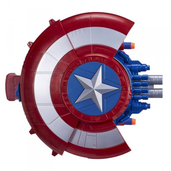 Bouclier Captain America avec tireur de fléchettes Nerf - Hasbro-B5781