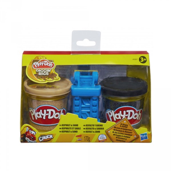 Ensemble de pâte à modeler Play Doh : Chuck et ses amis : Asphalte et sable - Hasbro-49379