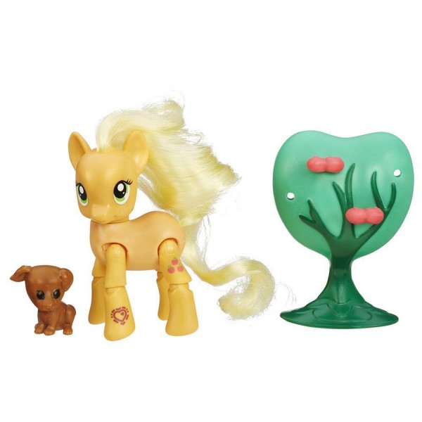 Figurine articulée My Little Pony : Applejack cueillette de pommes - Hasbro-B3602-B5674