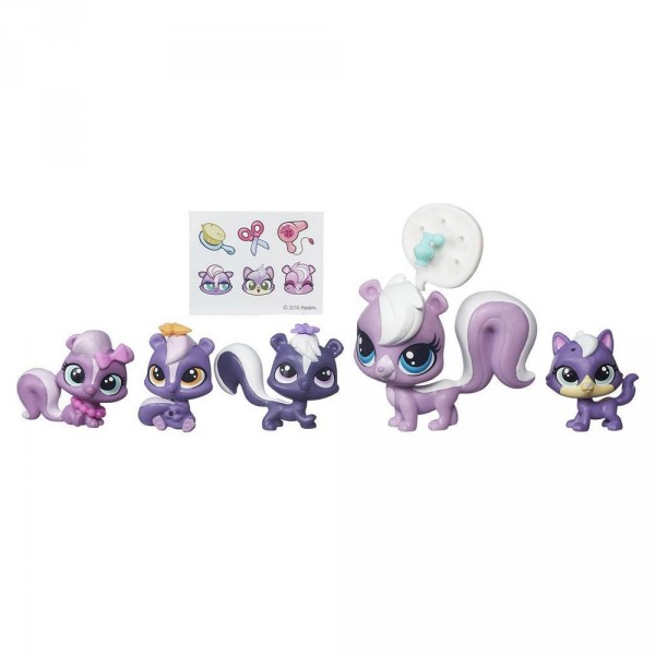Figurine Petshop : Familles de 5 Petshop : L'Aroma - Hasbro-B1902-B5039