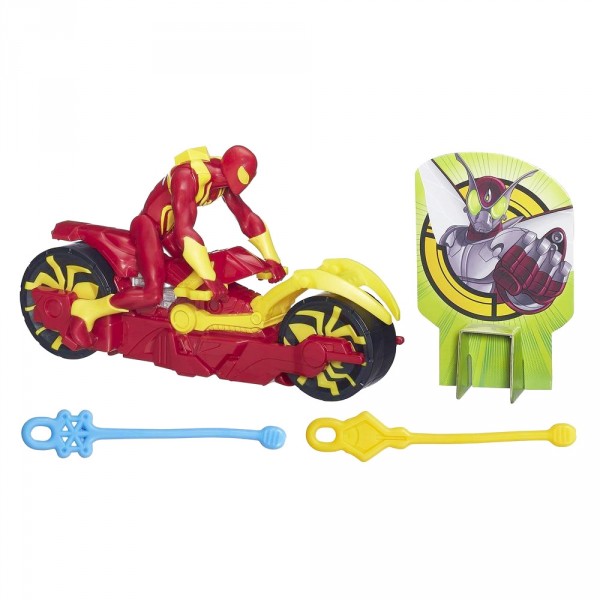 Figurine Spiderman avec véhicule de course Web Slingers : Iron Spider - Hasbro-B0569-B2660