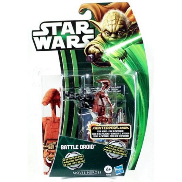 Figurine Star Wars et carte à collectionner : Movie Heroes : Battle Droid - Hasbro-36563-A0813