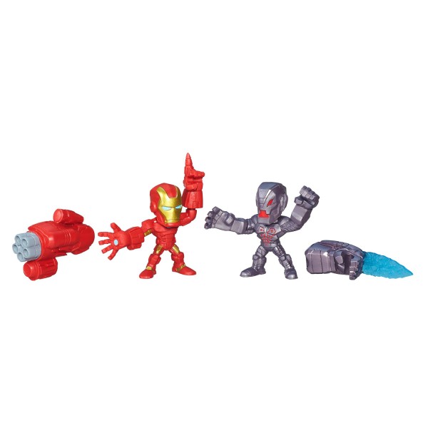 Figurine Super Hero Mashers Micro : Mini figurines Avengers : Iron Man vs Ultron - Hasbro-B6432-B6690