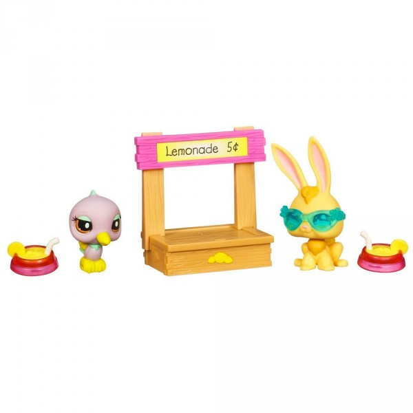 Figurines et accessoires Littlest Petshop: Petshops en balade : Pivert et Lapin - Hasbro-94783-92492