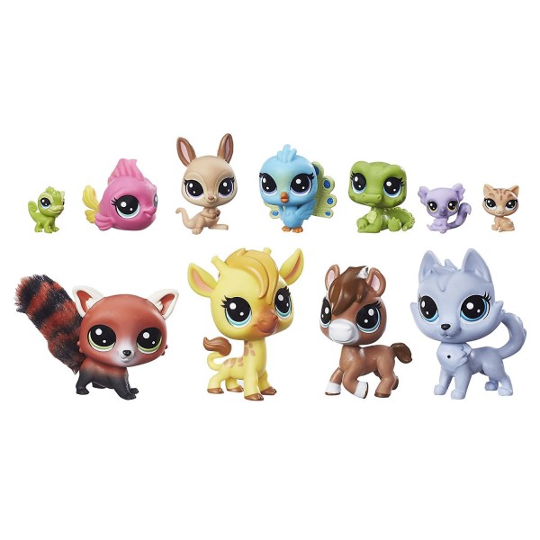 Figurines Littlest PetShop multipack : Les joyeux copains - Hasbro-B6625-B9753