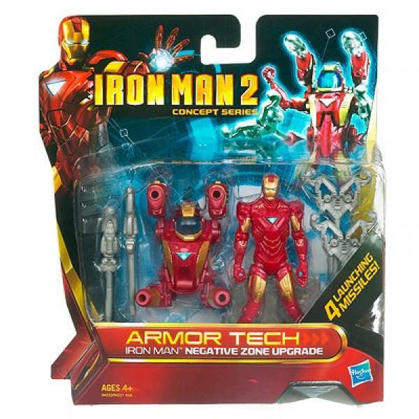 Figurine Iron Man : Armure lance missiles Armor Tech - Hasbro-94221-94222