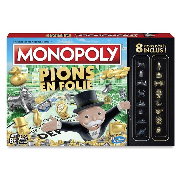 Jeu de société : Monopoly Pions en folie - Hasbro-C0087