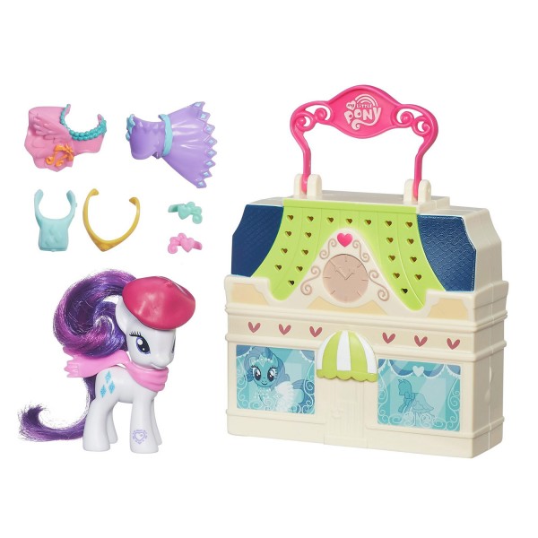 Mallette de jeu et figurine My Little Pony : Boutique de vêtements - Hasbro-B3604-B5390