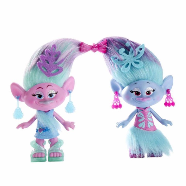 Set de 2 figurines Trolls 22 cm : Satin et Chenille - Hasbro-B6563
