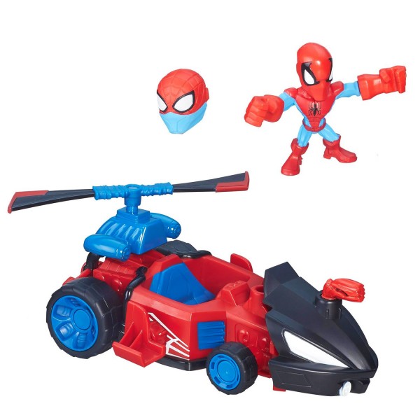 Véhicule et micro figurine Marvel Super Hero Mashers : Speeder de Spiderman - Hasbro-B6433-B6684